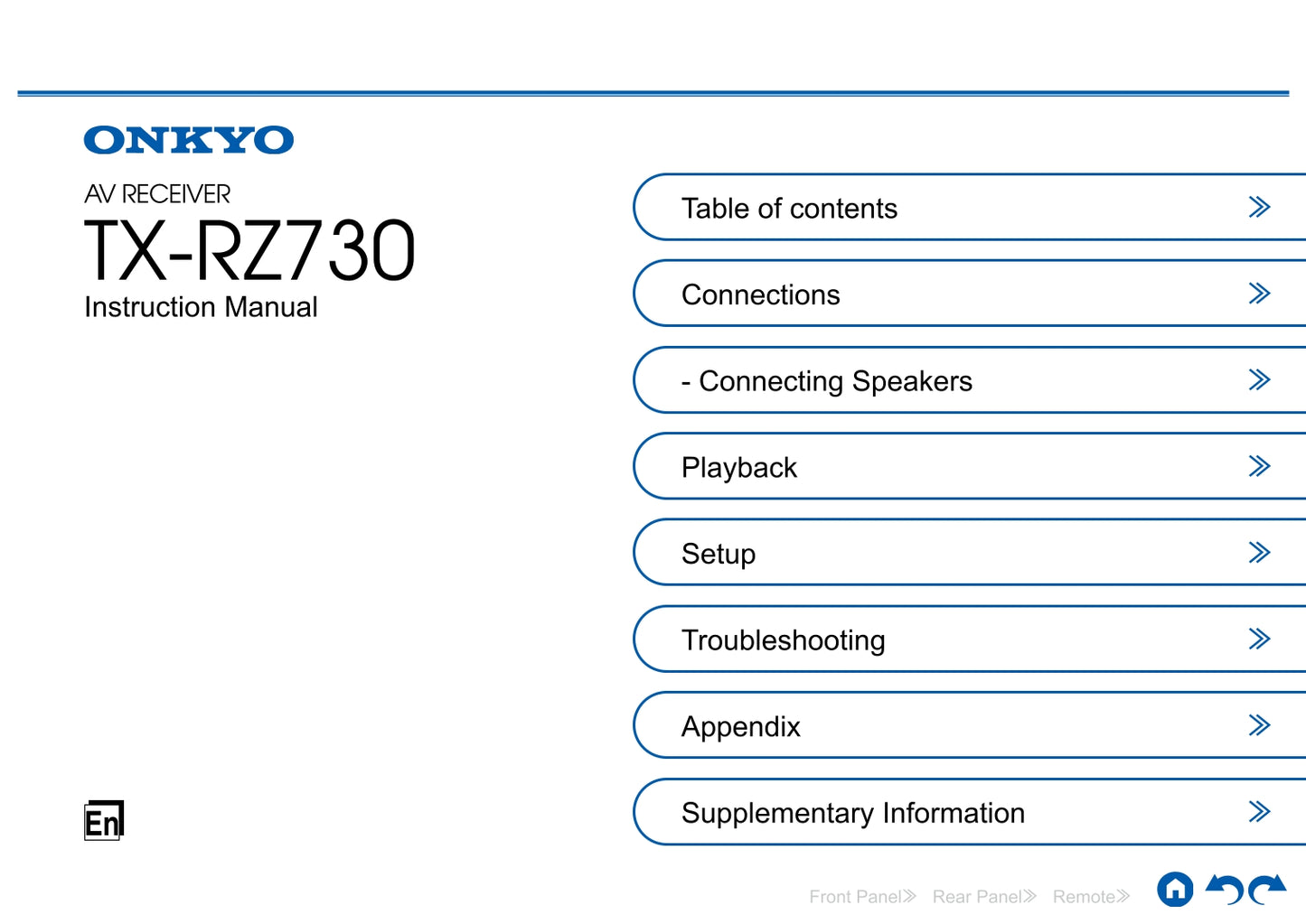 Onkyo TX-RZ730 Audio Receiver Owner's/ User Manual (Pages: 174)