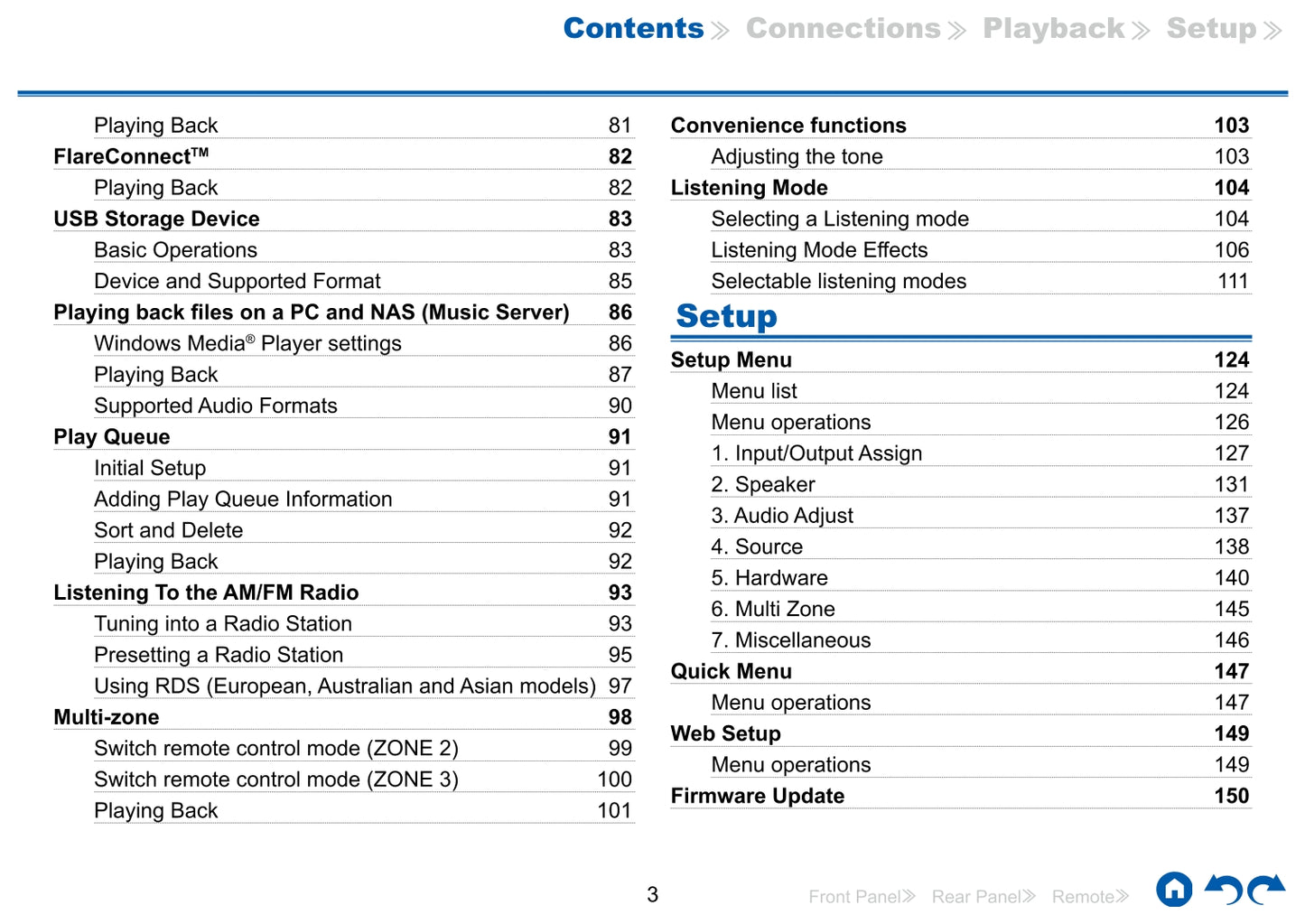 Onkyo TX-RZ730 Audio Receiver Owner's/ User Manual (Pages: 174)