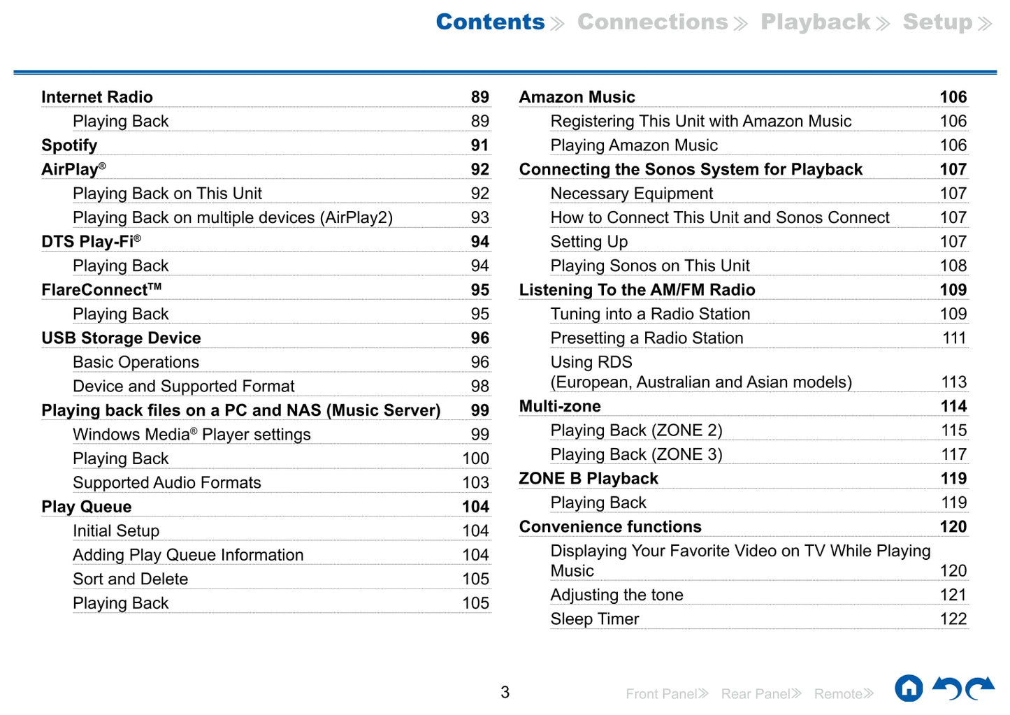 Onkyo TX-RZ740 Audio Receiver Owner's/ User Manual (Pages: 201)