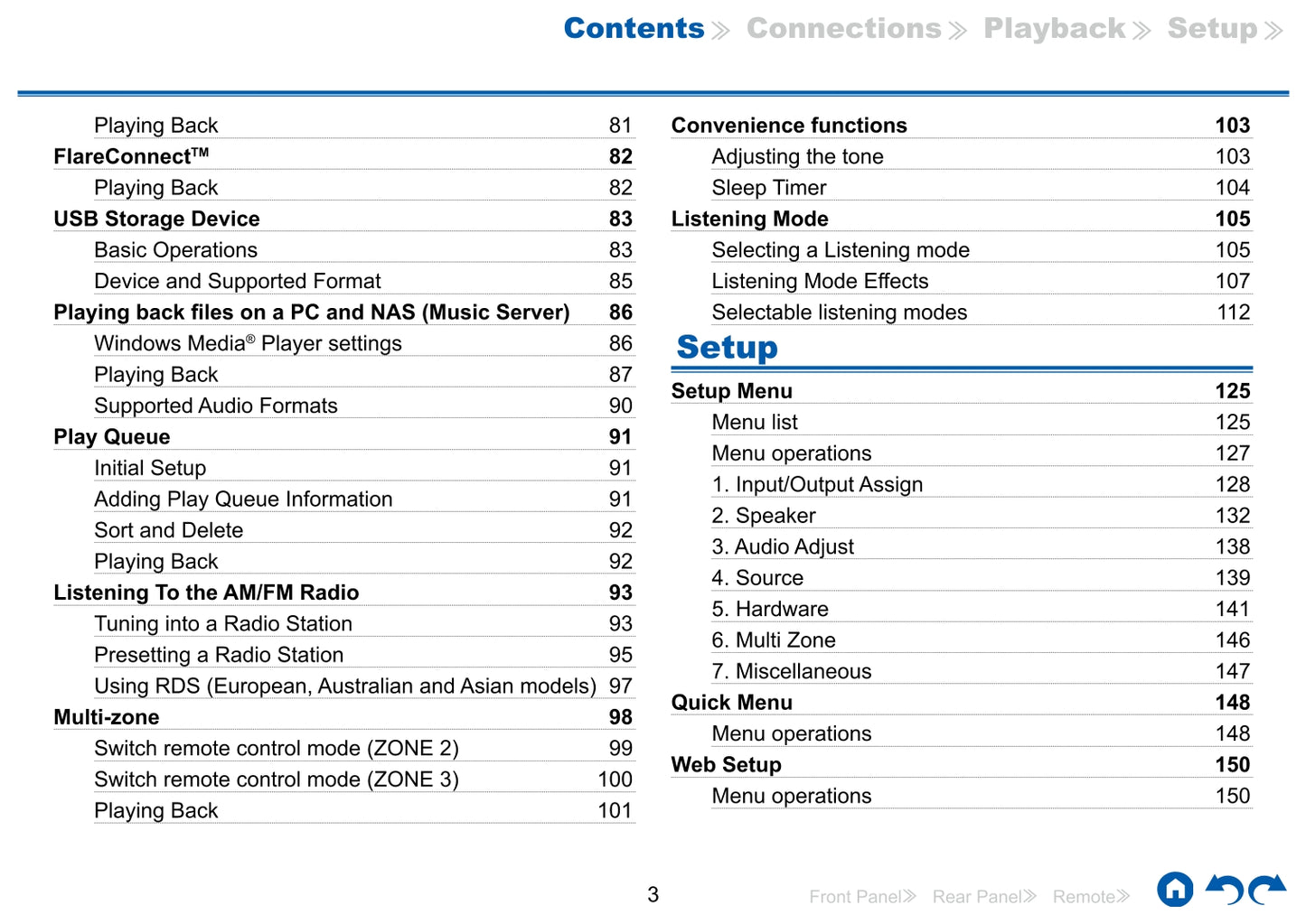 Onkyo TX-RZ830 Audio Receiver Owner's/ User Manual (Pages: 175)