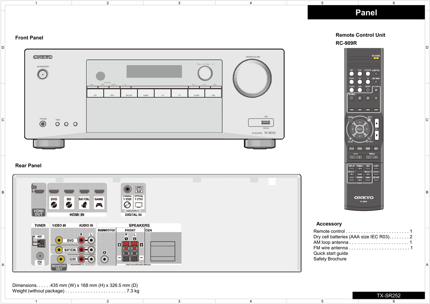 Onkyo TX-SR252 AV Receiver Service Manual (Pages: 59)