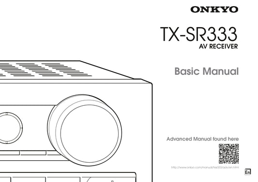 Onkyo TX-SR333 Audio Receiver Owner's/ User Manual (Pages: 20)
