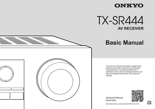 Onkyo TX-SR444 Audio Receiver Owner's/ User Manual (Pages: 20)