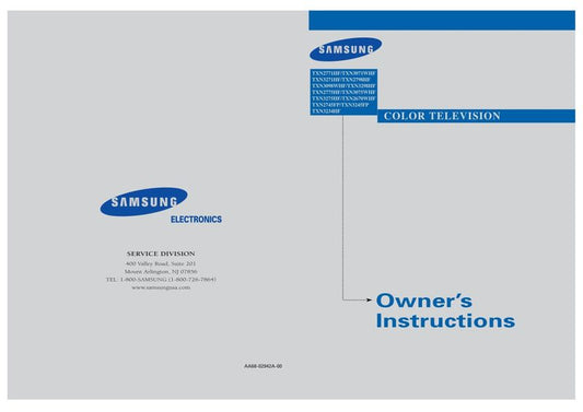 Samsung HLR5067WXXAA HLS6187WX LN52A650A TV Operating Manual