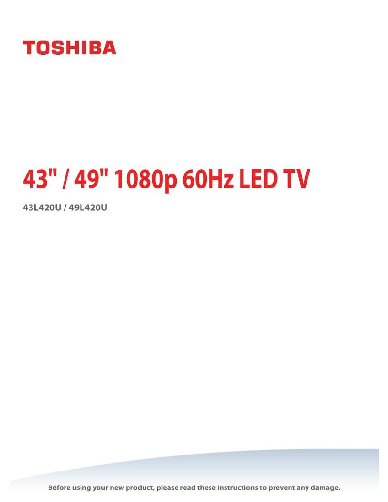 Toshiba 43L420UOM TV Operating Manual