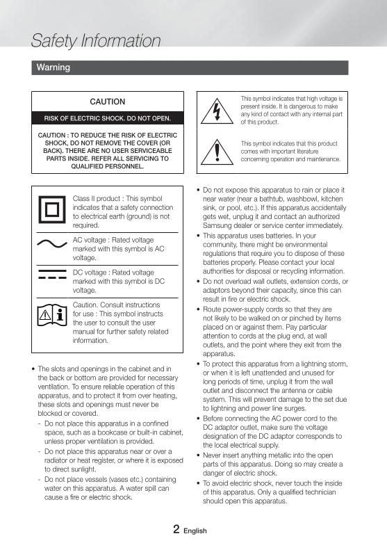 Samsung UBD-M8500/ZA UBDM8500 Blu-Ray & Home Theater System Operating Manual