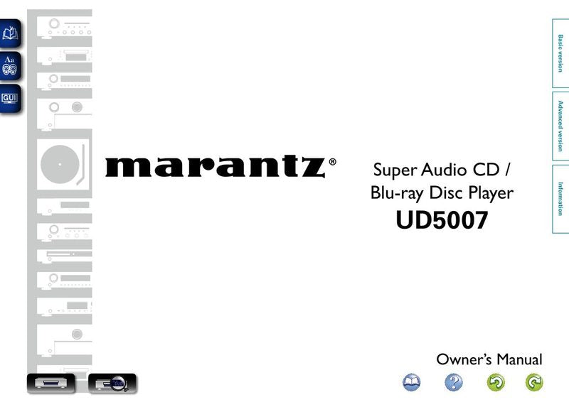 Marantz Ud5007 Blu-Ray DVD Player Operating Manual