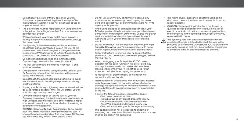 Vizio P502uiB1 P502uiB1E TV Operating Manual