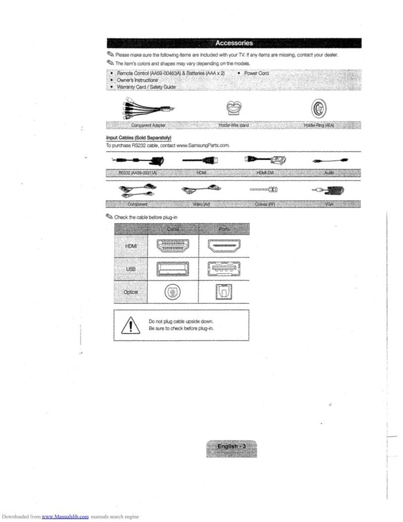 Samsung UN24H4000OM TV Operating Manual