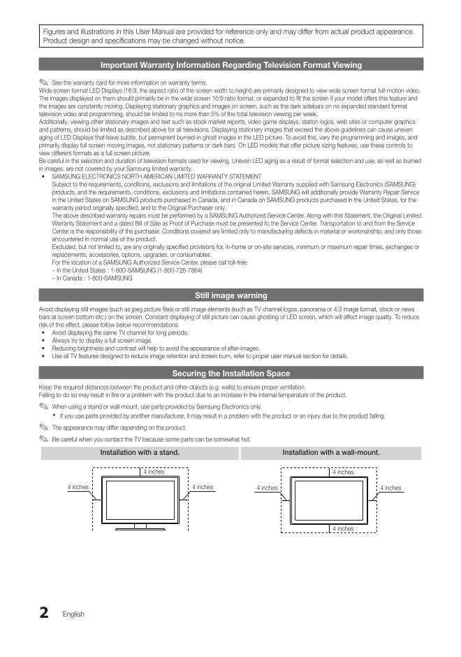 Samsung UN32D6500 UN40D6500 UN46D6500 TV Operating Manual