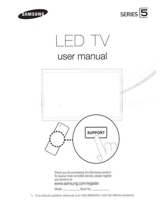 Samsung UN32EH5300F UN40EH5300F UN40EH5300FXZA TV Operating Manual