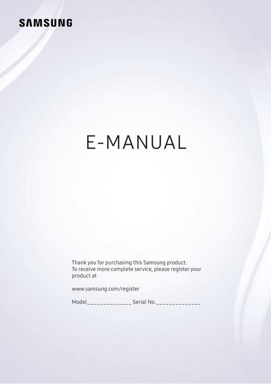 Samsung UN43KU7000FOM TV Operating Manual