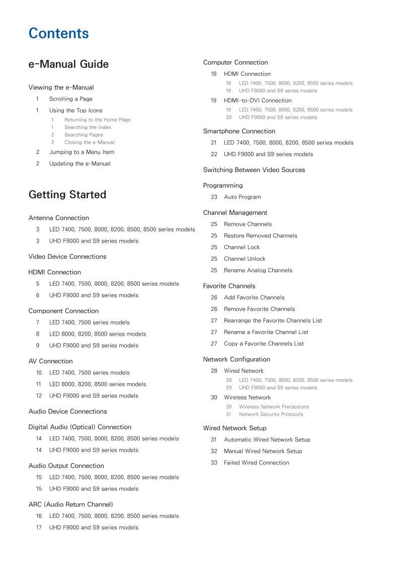 Samsung UN65F9000AFXZA TV Operating Manual