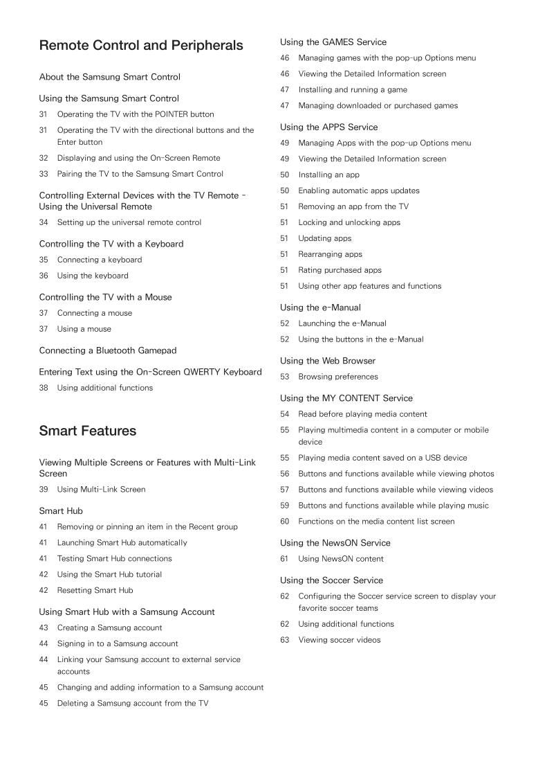 Samsung UN65JU7500FXZA TV Operating Manual