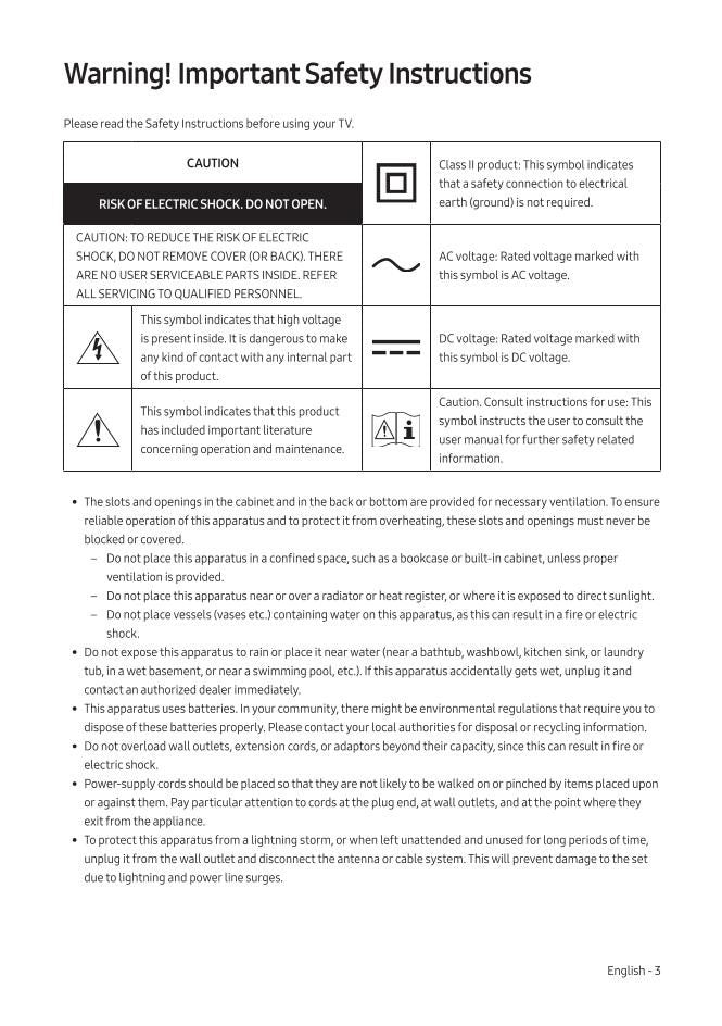 Samsung UN82MU8000F TV Operating Manual