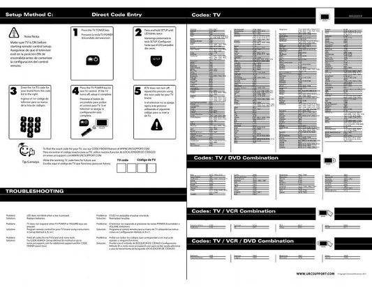 Universal-Electronics URC2020B0OM Universal Remote Control Operating Manual