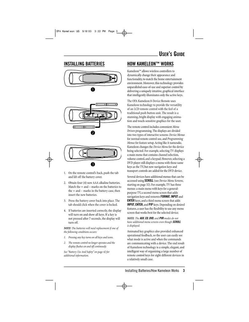 One For All URC9960 & Codes Universal Remote Control Operating Manual