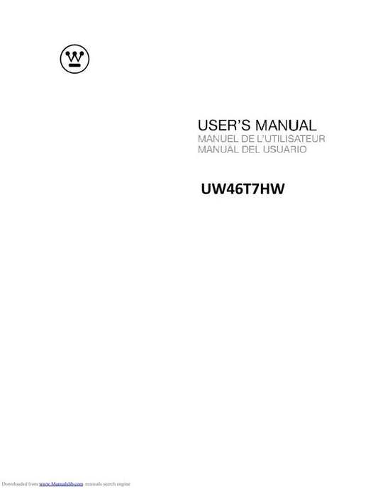 Westinghouse UW46T7HW TV Operating Manual