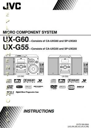 JVC CAUXG55 CAUXG60 SPUXG55 Audio/Video Receiver Operating Manual