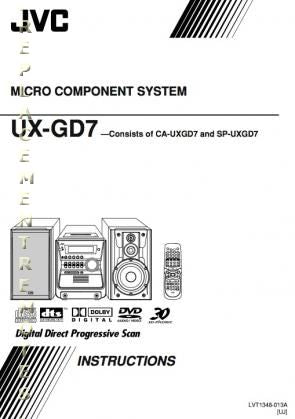 JVC CAUXGD7 SPUXGD7 UXGD7U Audio System Operating Manual