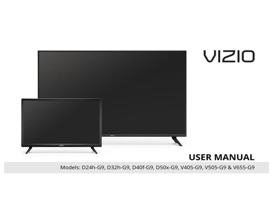 Vizio D24hG9 D50XG9 TV Operating Manual