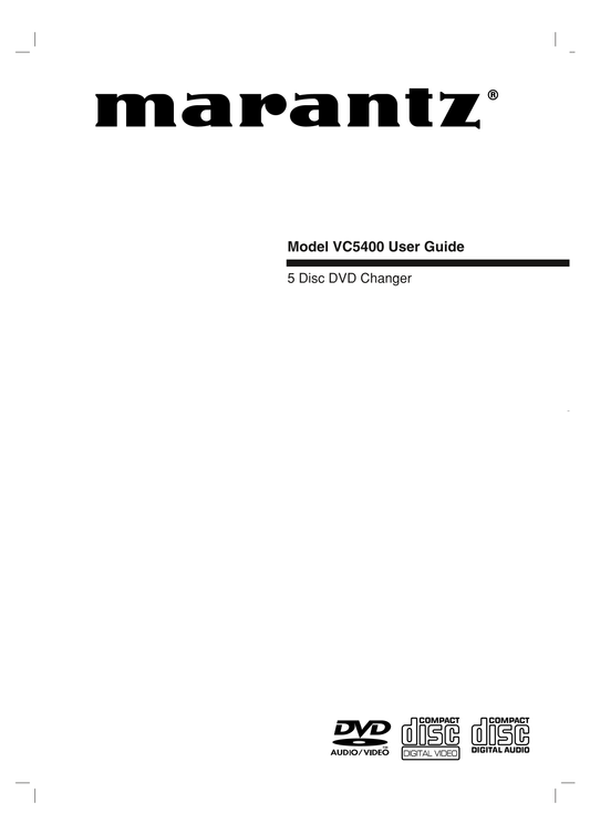 Marantz VC5400 5 Disc CD Changer Owner/ User Manual (Pages: 34)