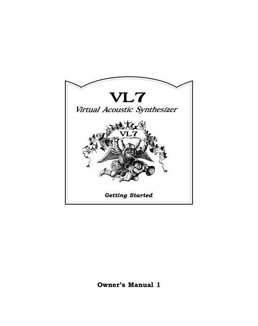 Yamaha VL7 Virtual Acoustic Synthesizer Owner/ User Manual (Pages: 65)