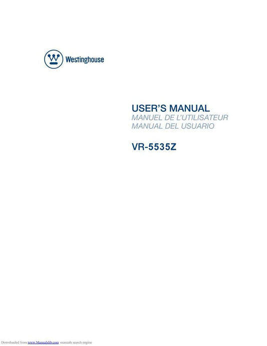 Westinghouse VR5535Z TV Operating Manual