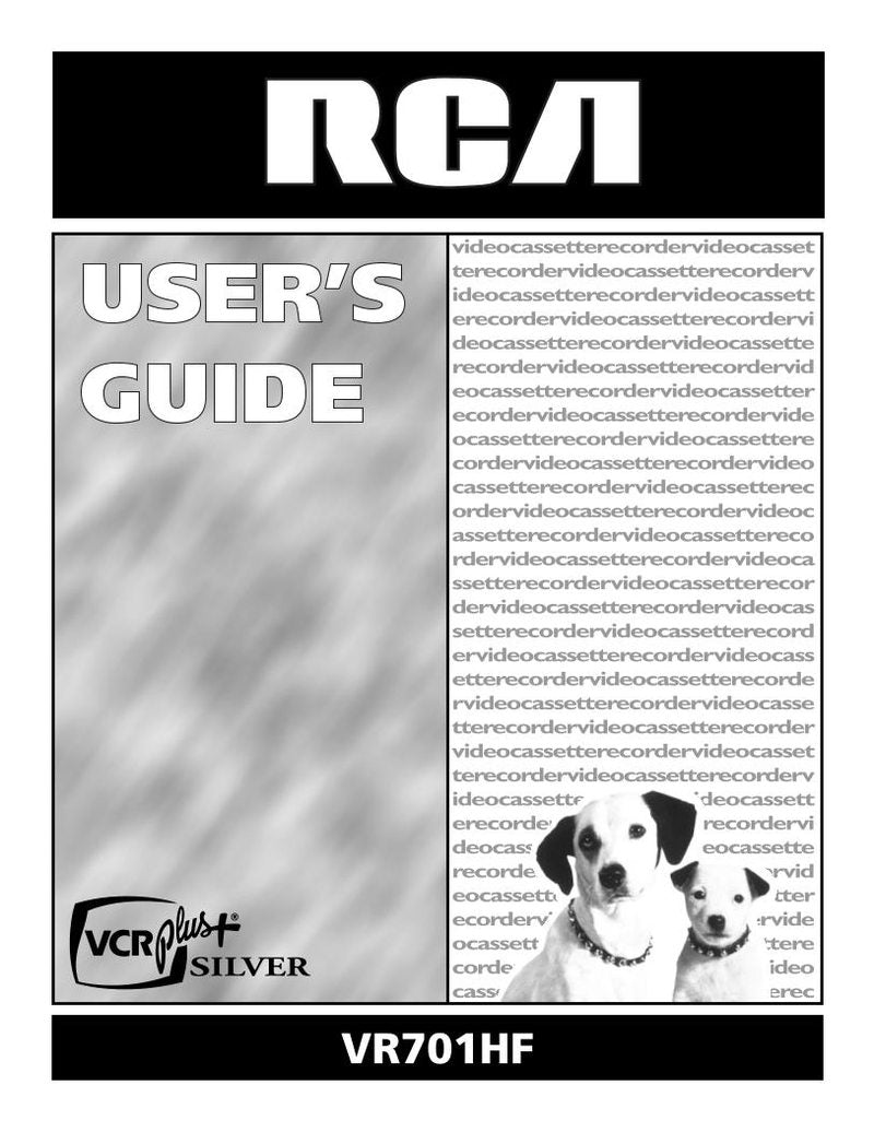 RCA VR701HF TV Operating Manual