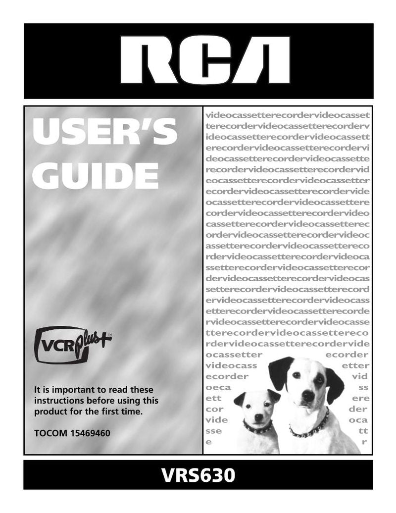 RCA VRS630 TV Operating Manual