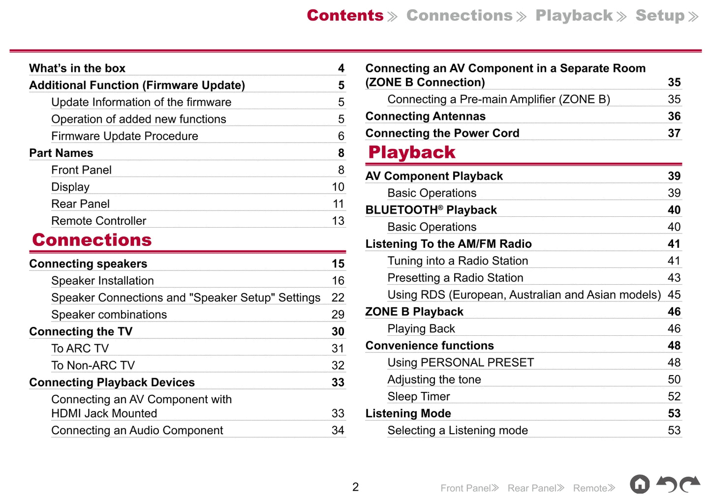 Pioneer VSX-834 Receiver Owner/ User Manual (Pages: 104)