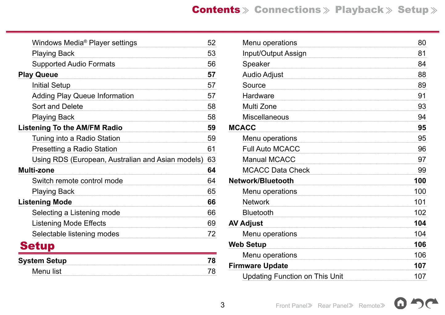 Pioneer VSX-933 Receiver Owner/ User Manual (Pages: 131)