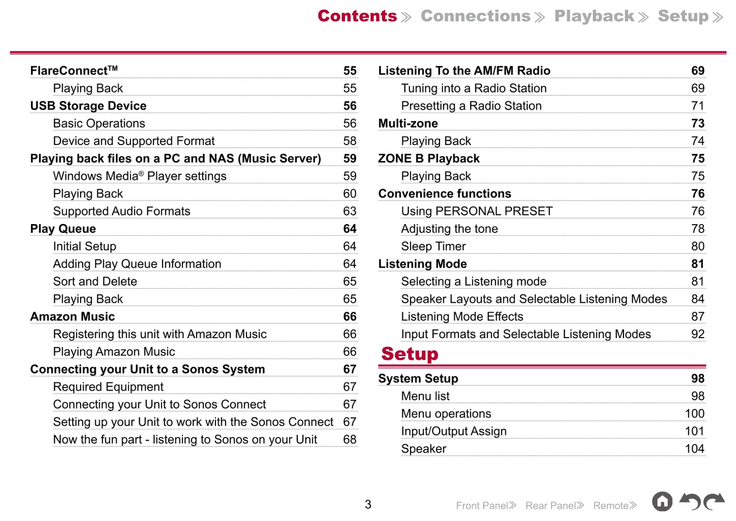 Pioneer VSX-LX104 Receiver Owner/ User Manual (Pages: 152)