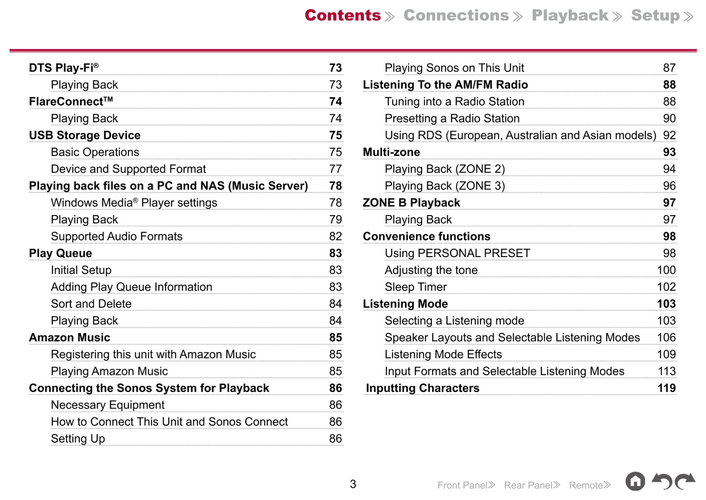 Pioneer VSX-LX304 Receiver Owner/ User Manual (Pages: 180)