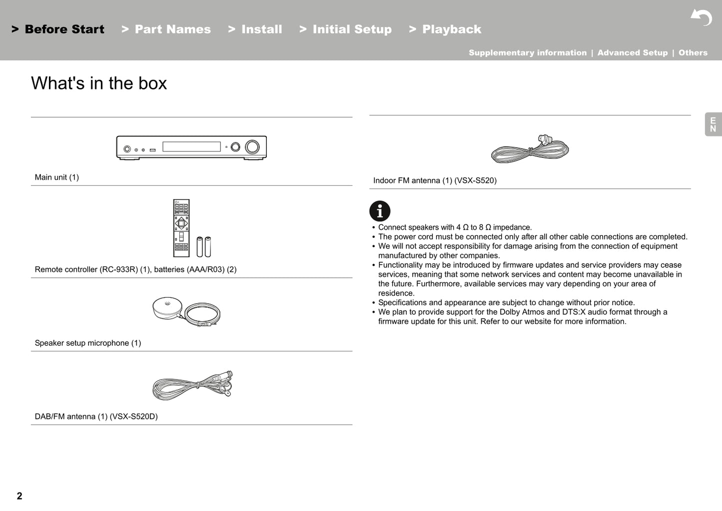 Pioneer VSX-S520 & D Receiver Owner/ User Manual (Pages: 150)
