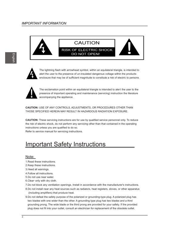 Westinghouse WD32HB1120 TV Operating Manual