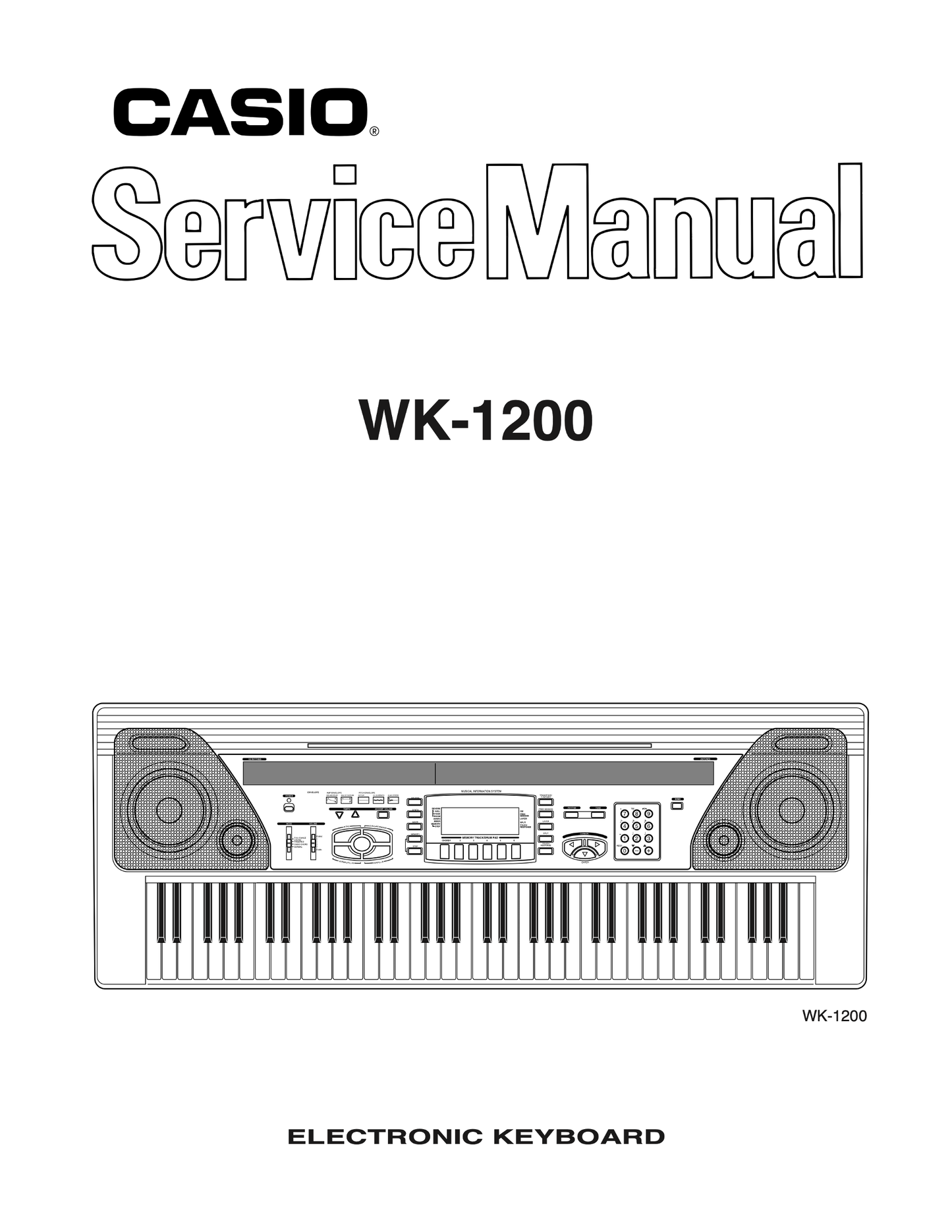Casio WK-1200 Keyboard Piano Service Manual (Pages: 25)