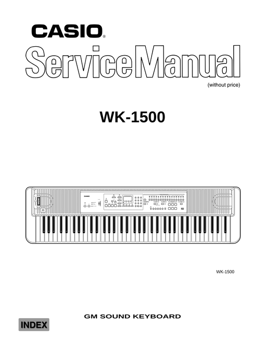 Casio WK-1500 Keyboard Piano Service Manual (Pages: 23)