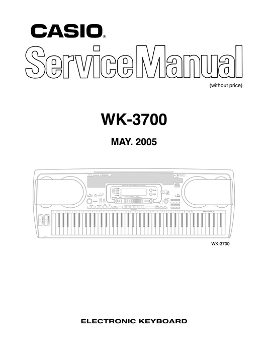 Casio WK-3700 Keyboard Piano Service Manual (Pages: 33)