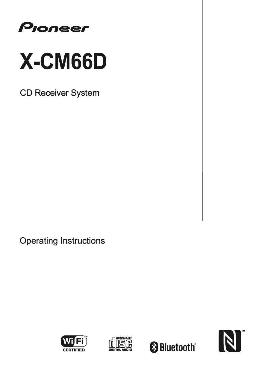 Pioneer X-CM66 D CD Player Receiver Owner/ User Manual (Pages: 39)
