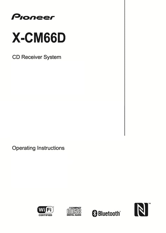 Pioneer X-CM66 D CD Player Receiver Owner/ User Manual (Pages: 39)