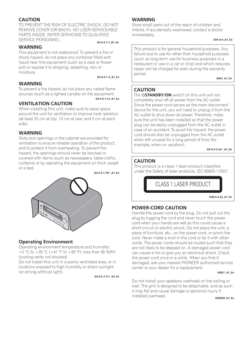 Pioneer X-HM22-K & X-HM22-S CD Player Receiver Owner/ User Manual (Pages: 39)
