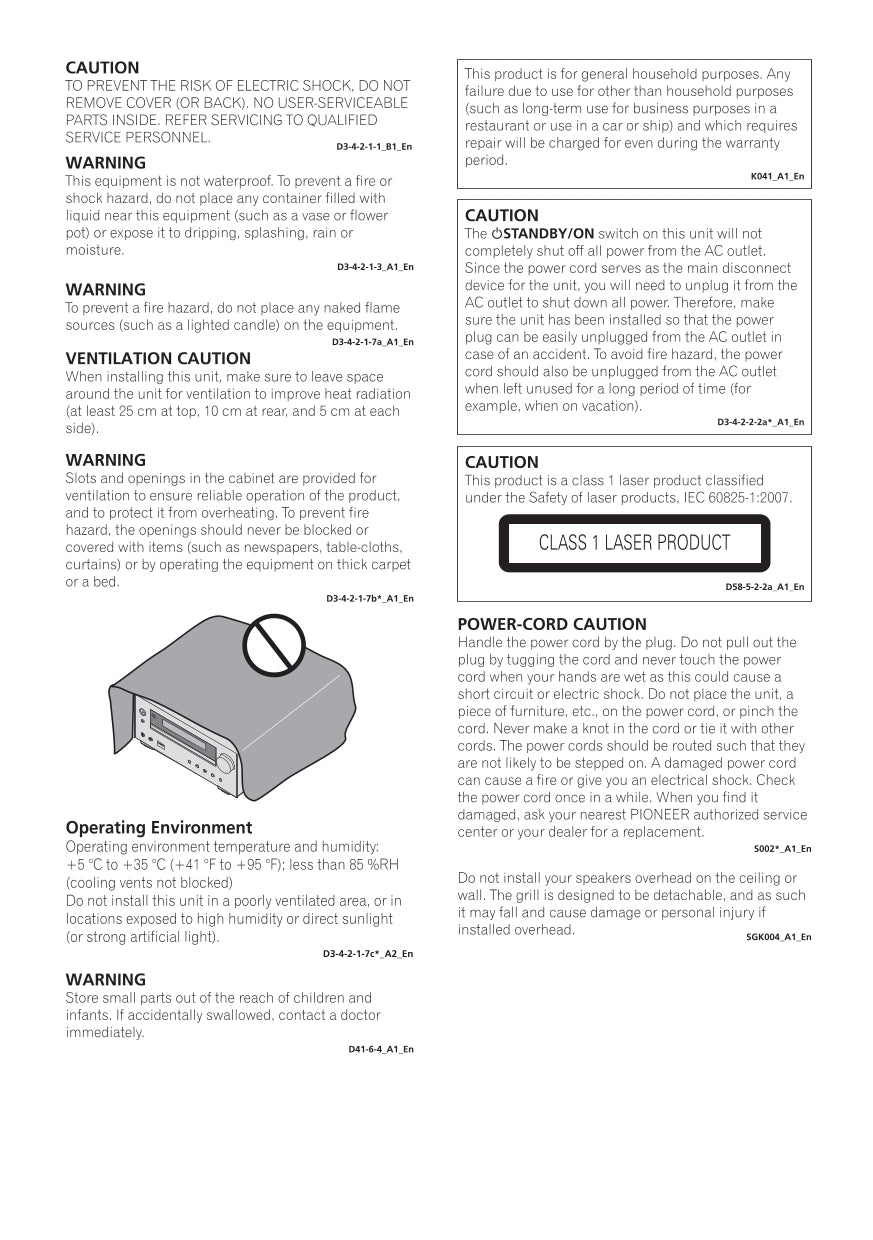 Pioneer X-HM32 V-K & V-S DVD Player Receiver Owner/ User Manual (Pages: 46)