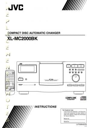 JVC XLMC2000BKOM Universal Remote Control Operating Manual