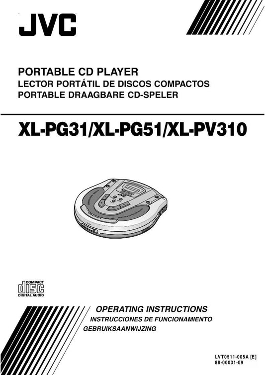 JVC XLPG31 XLPG51 XLPV310 CD Player Operating Manual