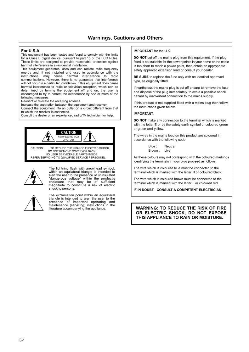 JVC XLR5000 XLR5000BK Audio System Operating Manual