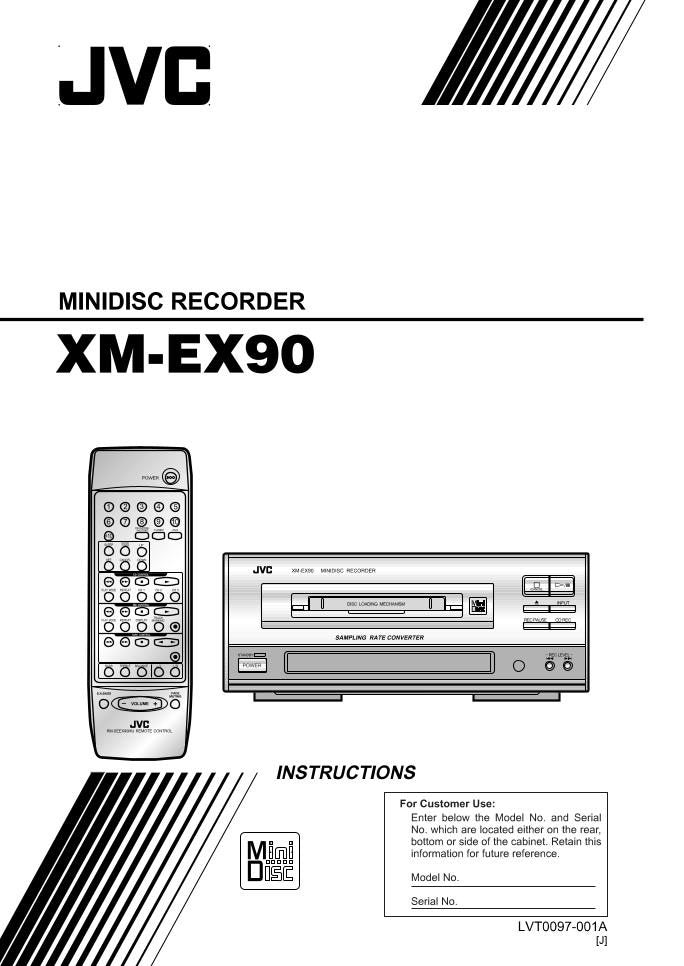 JVC XMEX90J Audio/Video Receiver Operating Manual