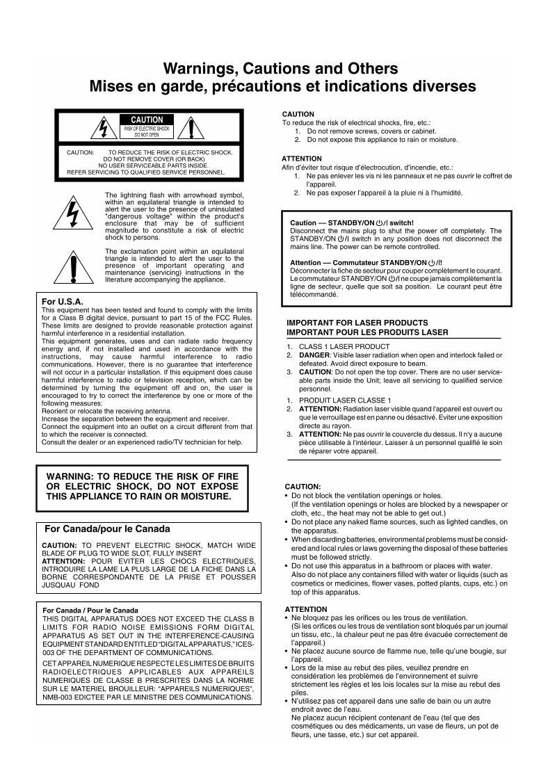 JVC XVS60BK XVS65GD DVD Player Operating Manual