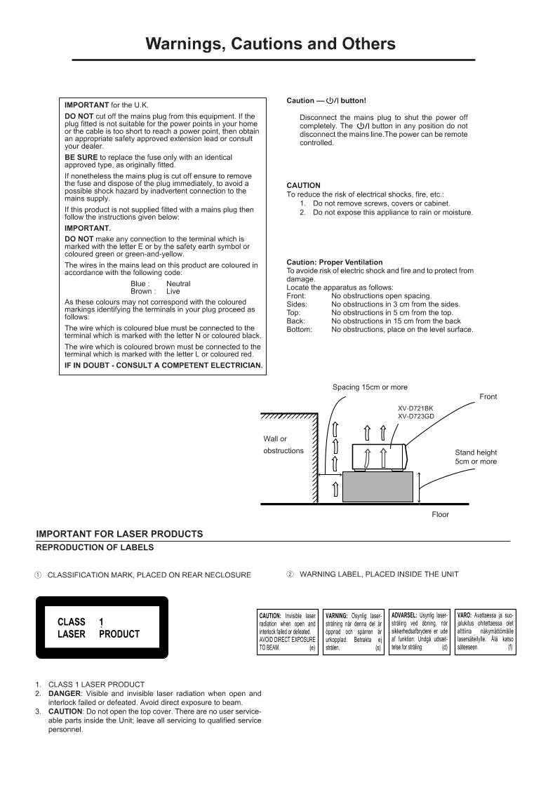 JVC XVD721BK XVD723GD DVD Player Operating Manual