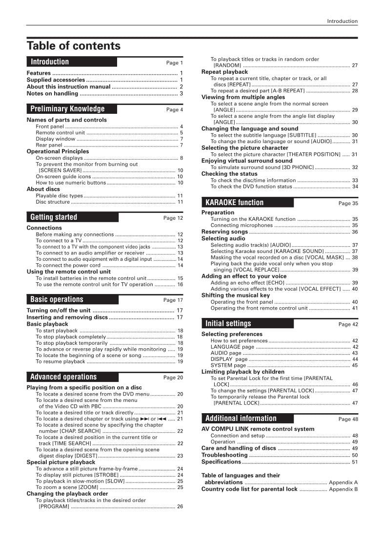 JVC XVM556TN XVM557GD DVD Player Operating Manual